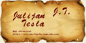 Julijan Tesla vizit kartica